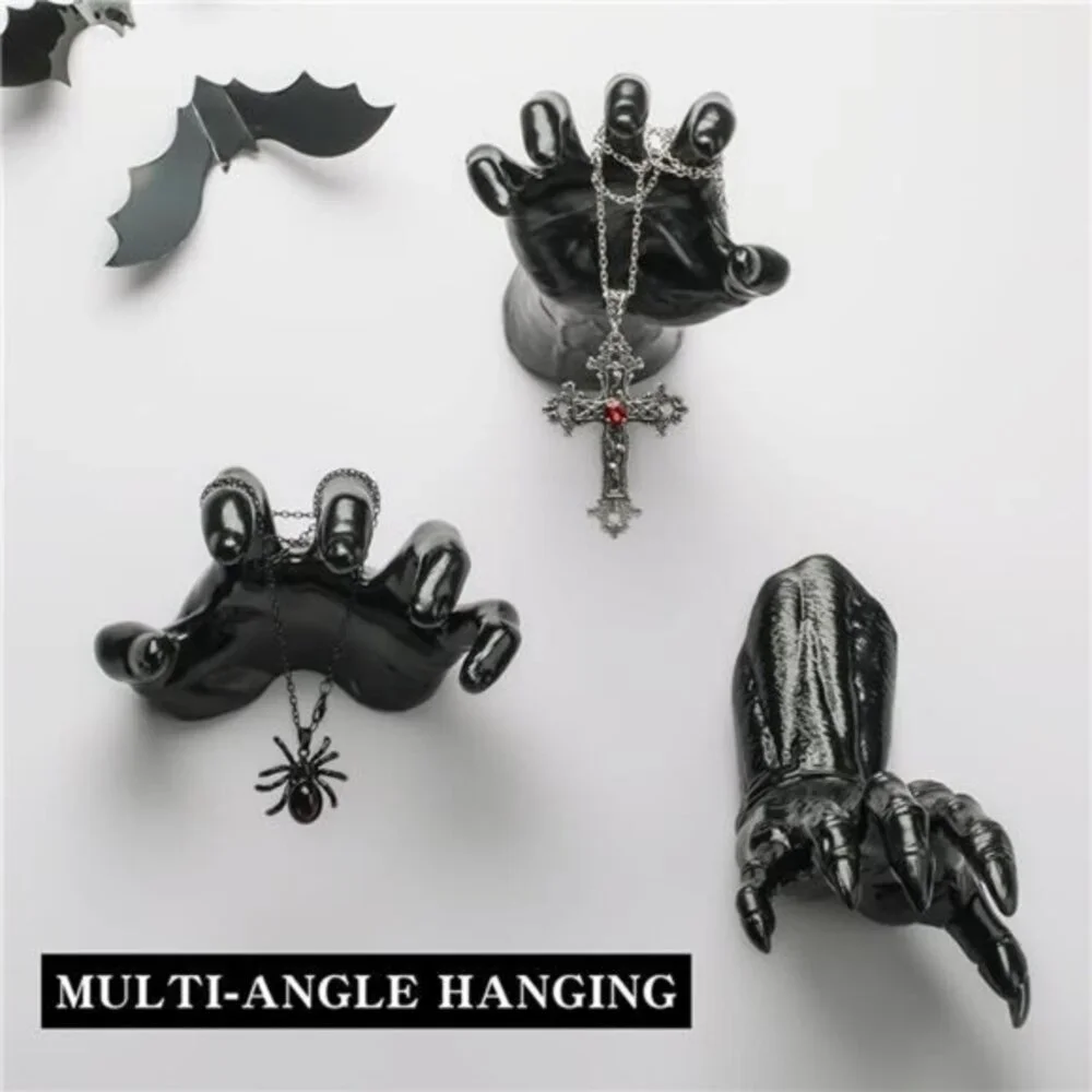 3pcs Creepy Hands Halloween Wall Decor - LED Lights with Remote Control‎